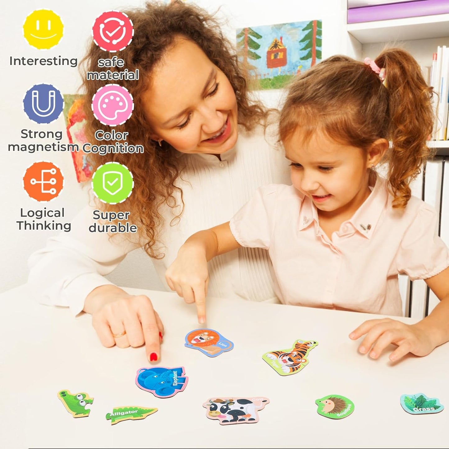 Magnetic Animal Puzzle Set – Fun & Educational Learning for Kids! - Arka Doodle
