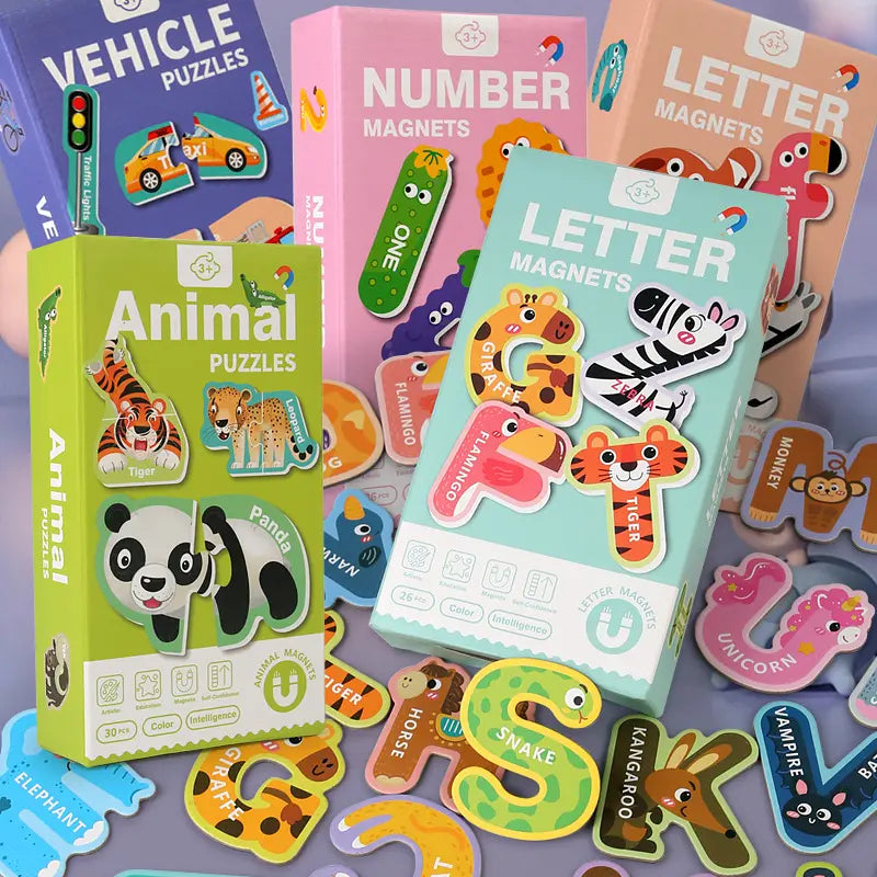 Magnetic Animal Puzzle Set – Fun & Educational Learning for Kids! - Arka Doodle