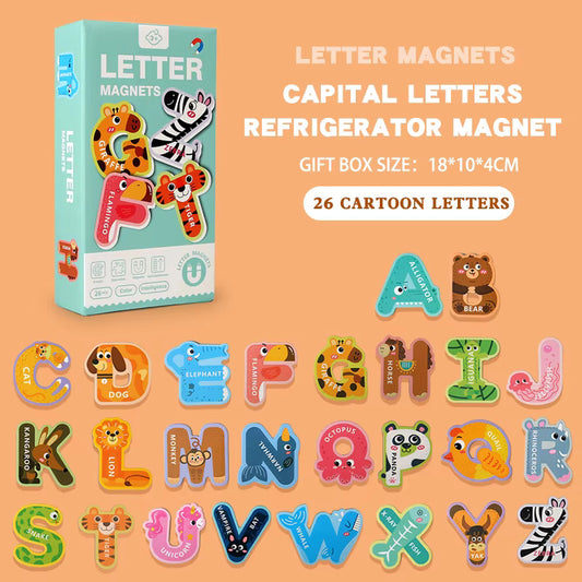 Magnetic Animal Alphabet Letters Set – Fun & Educational Learning! - Arka Doodle