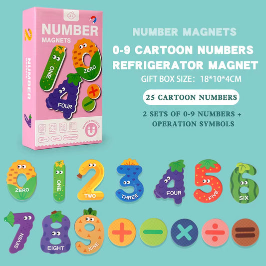 Magnetic Fruits Number Set – Fun & Engaging Early Learning! - Arka Doodle