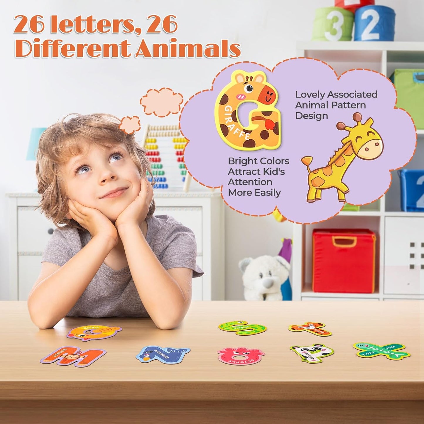 Magnetic Animal Alphabet Letters Set – Fun & Educational Learning! - Arka Doodle