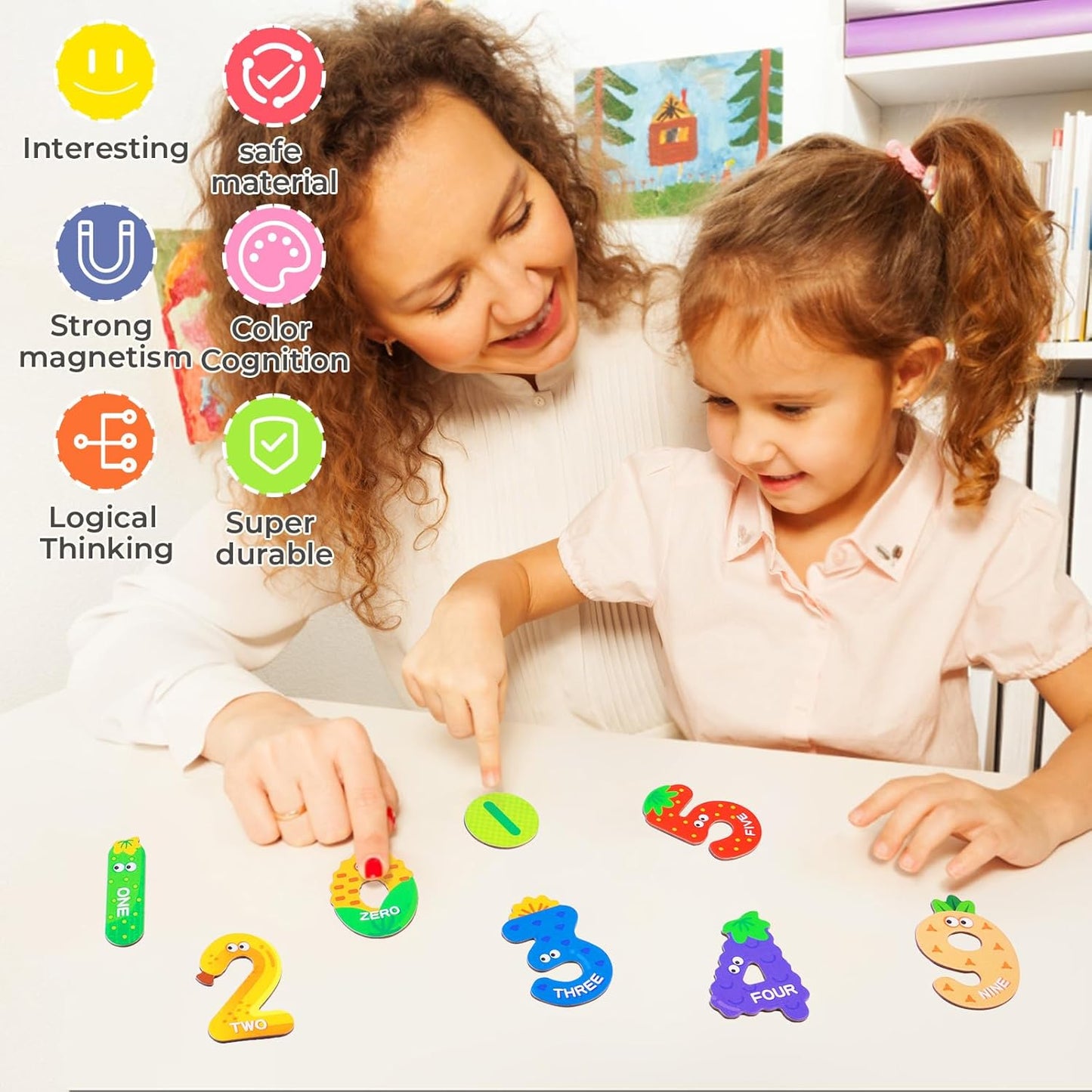Magnetic Fruits Number Set – Fun & Engaging Early Learning! - Arka Doodle