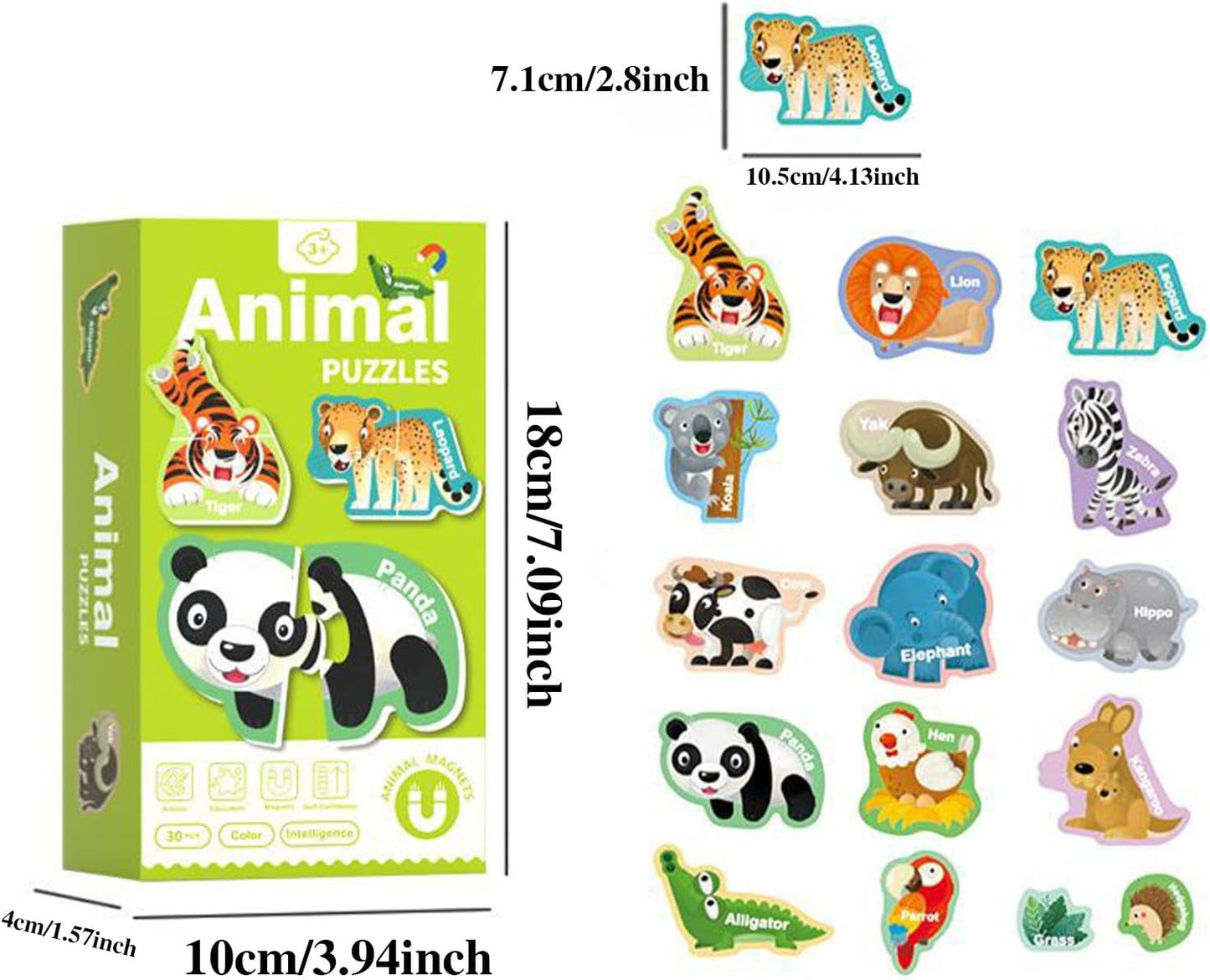 Magnetic Animal Puzzle Set – Fun & Educational Learning for Kids! - Arka Doodle