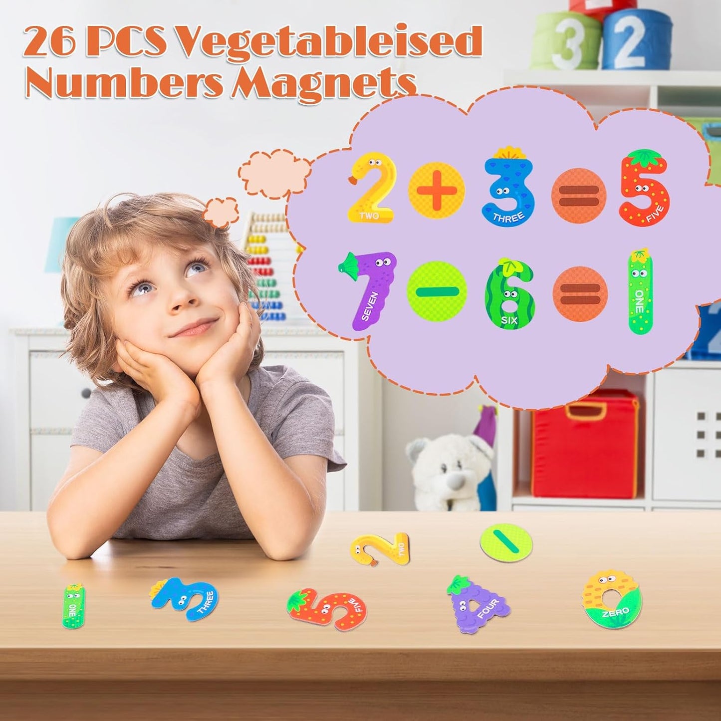 Magnetic Fruits Number Set – Fun & Engaging Early Learning! - Arka Doodle