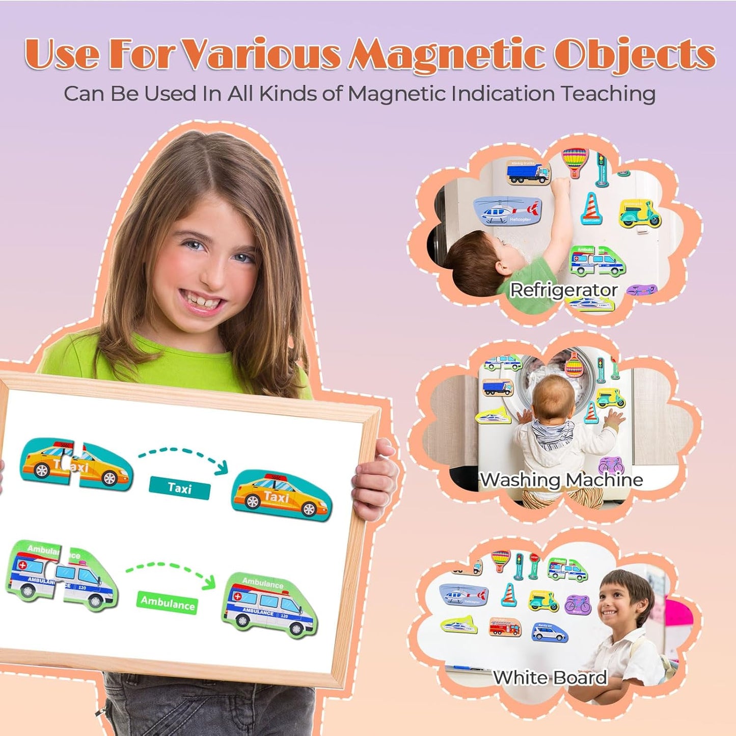 Magnetic Vehicle Puzzle Set – Fun & Educational Transport Learning! - Arka Doodle