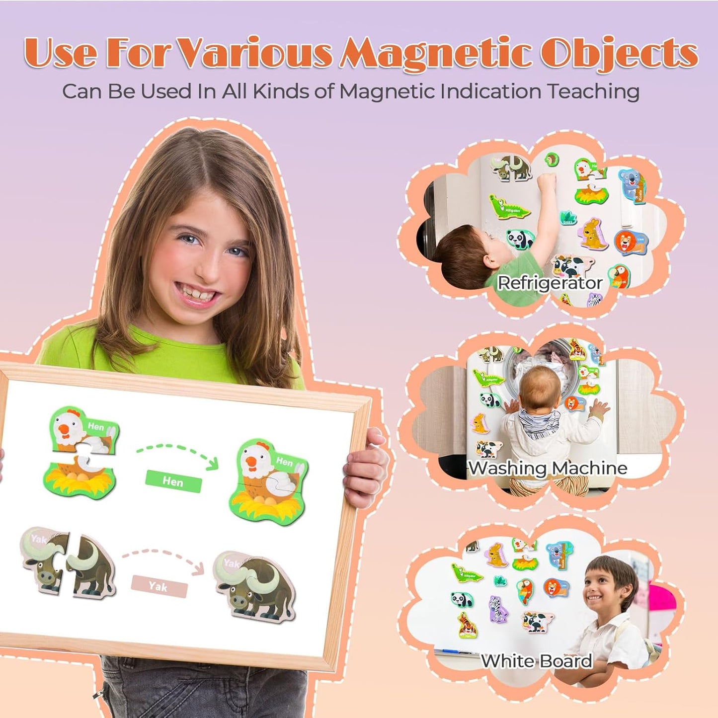 Magnetic Animal Puzzle Set – Fun & Educational Learning for Kids! - Arka Doodle