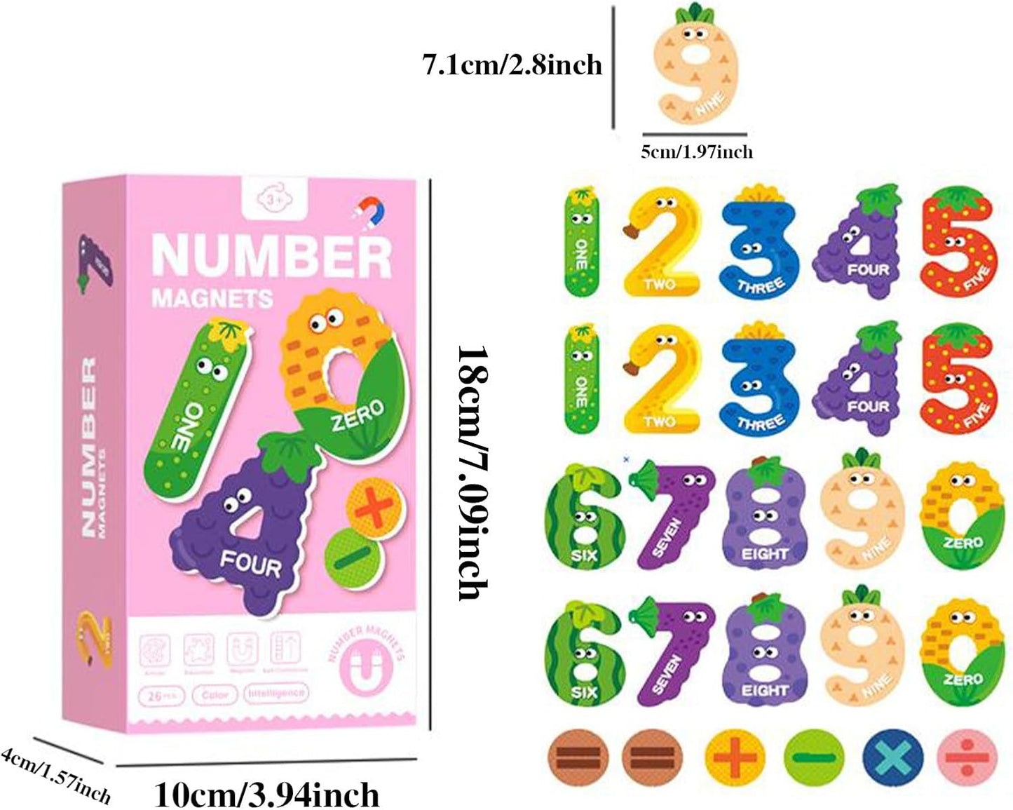 Magnetic Fruits Number Set – Fun & Engaging Early Learning! - Arka Doodle