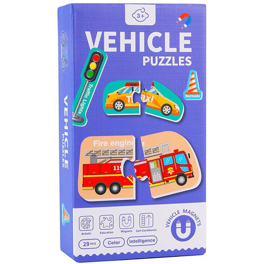 Magnetic Vehicle Puzzle Set – Fun & Educational Transport Learning! - Arka Doodle