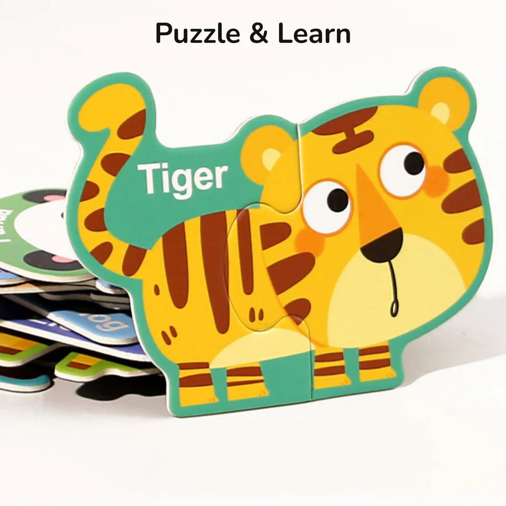 Creative learning wall setup with magnetic pieces