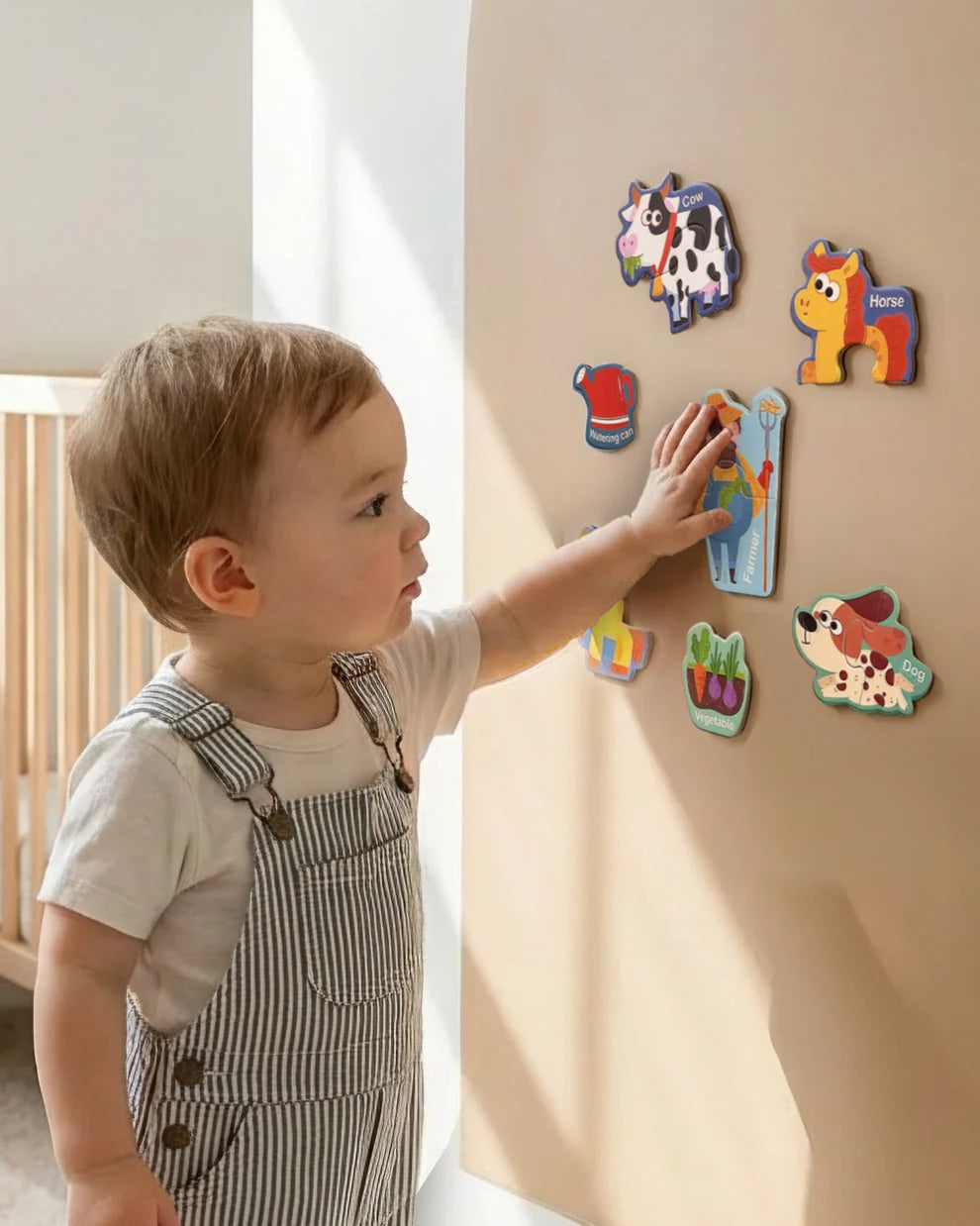 Educational farm puzzle for preschool learning