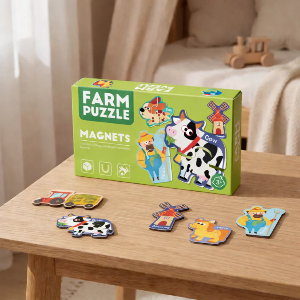Interactive magnetic wall decor for imaginative play