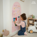 Blush Pink Magnetic Wall Arch Decal for Kids - Arka Doodle