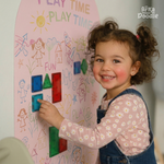 Blush Pink Magnetic Wall Arch Decal for Kids - Arka Doodle