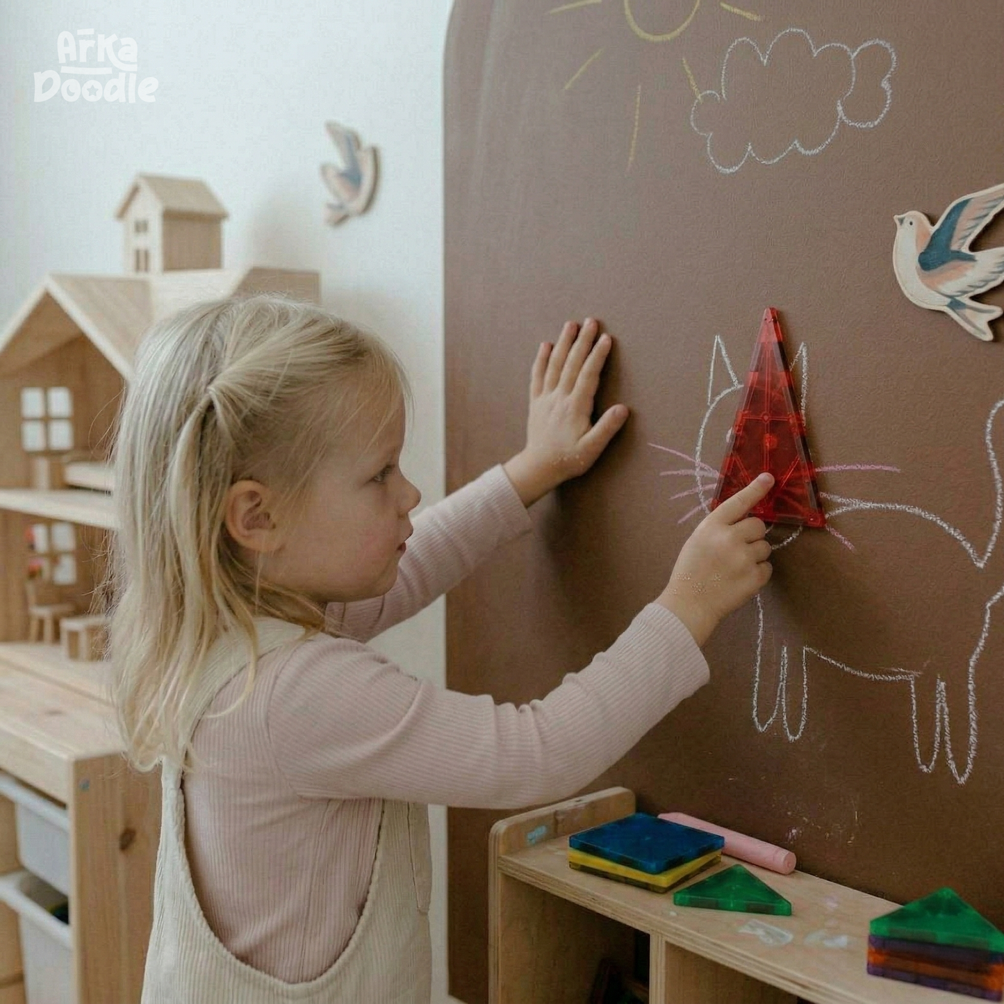 Cocoa Magnetic Wall Arch Decal for Kids - Arka Doodle
