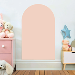 Close-up of blush pink magnetic wall decal for playroom