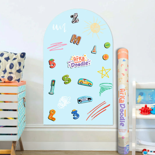 Blue Bird Magnetic Wall Arch Decal for Kids - Arka Doodle