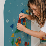 Teal Magnetic Wall Arch Decal for Kids - Arka Doodle