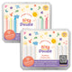 12 Pack Multicoloured & White Dustless Chalk Crayons - Arka Doodle