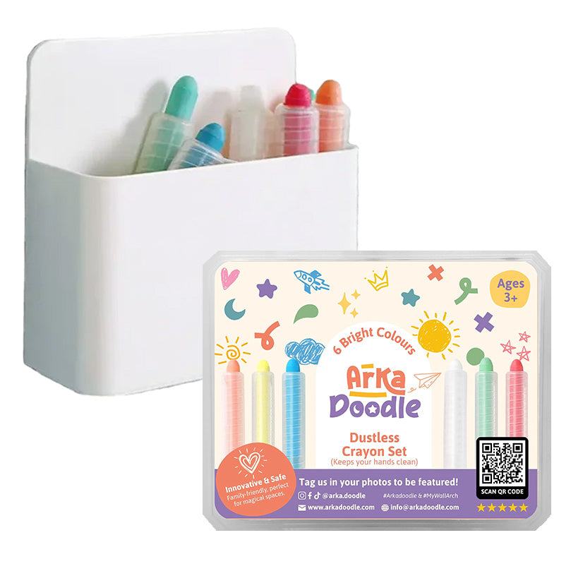 Bundle Crayons with Magnetic Holder - Arka Doodle