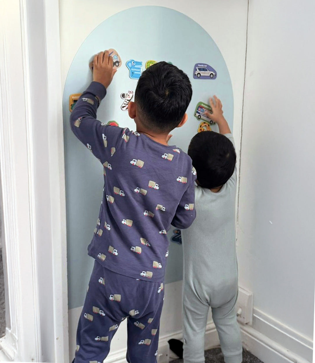 Blue Bird Magnetic Wall Arch Decal for Kids - Arka Doodle