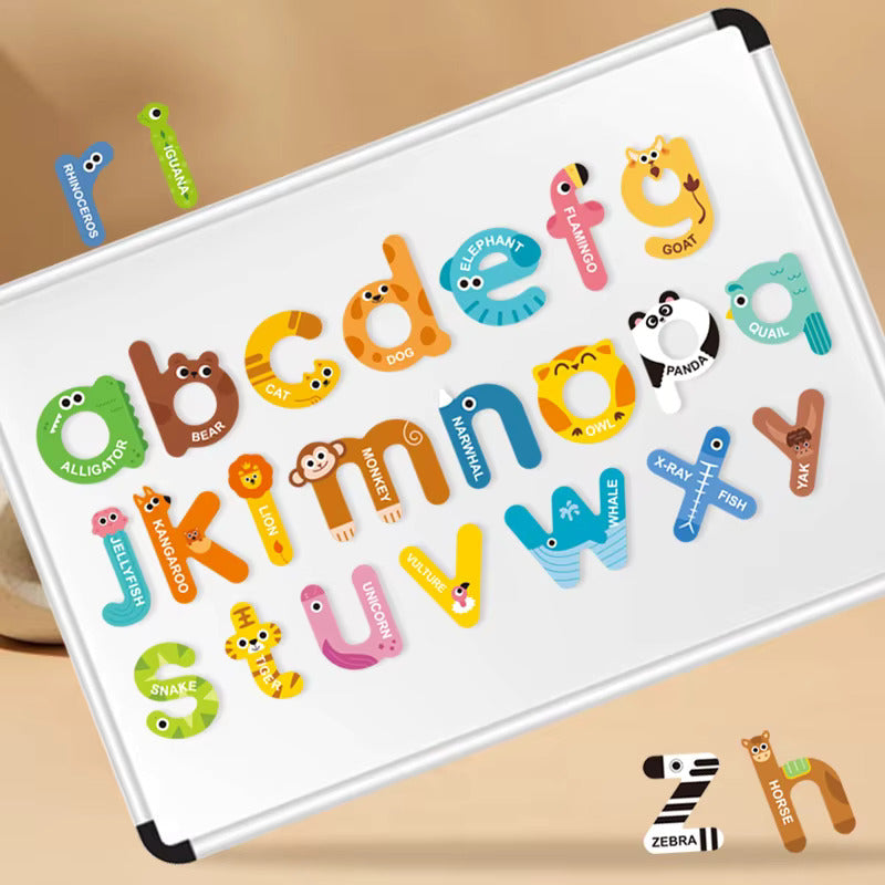 Educational lowercase alphabet wall decor