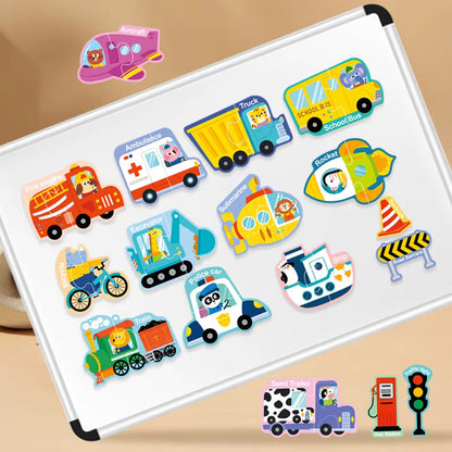 Educational traffic puzzle for preschool learning