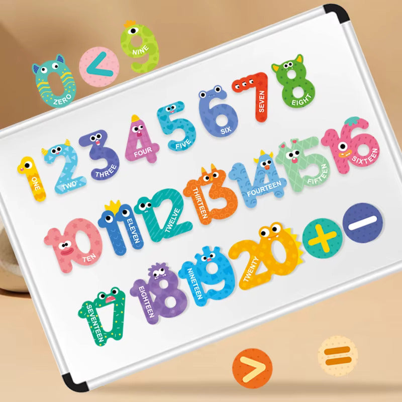 Educational magnetic numbers for preschool math