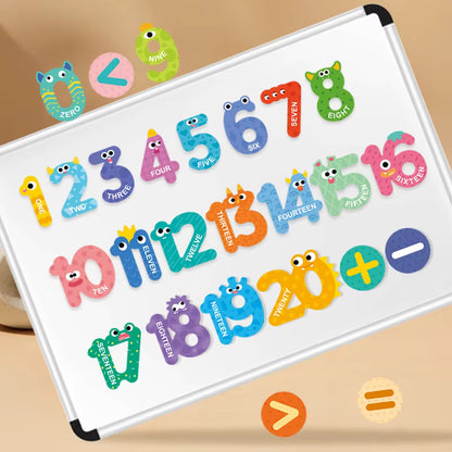 Educational magnetic numbers for preschool math