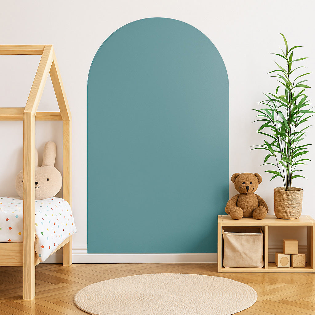Teal Magnetic Wall Arch Decal for Kids - Arka Doodle