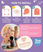 Peach Magnetic Wall Arch Decal for Kids - Arka Doodle